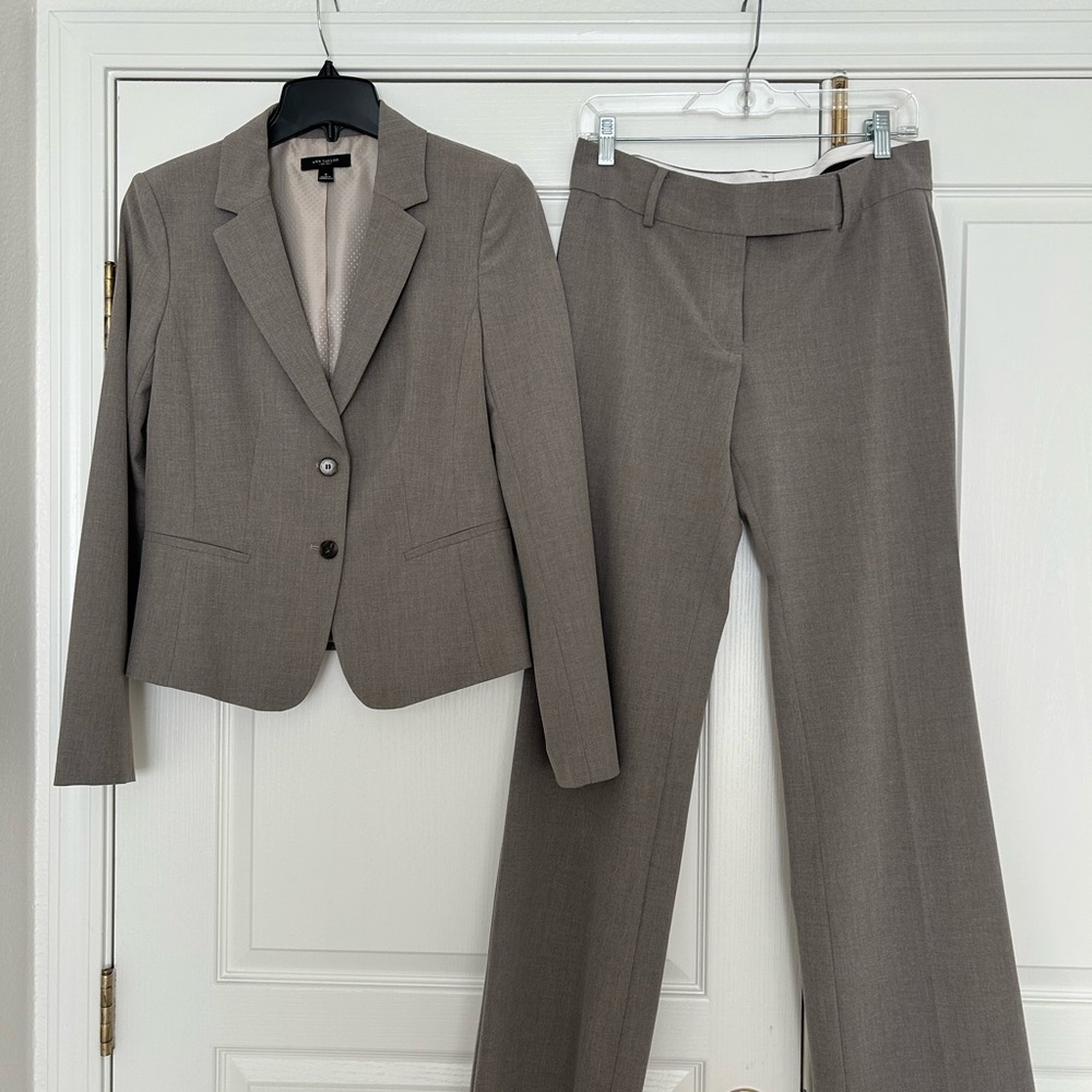 Ann Taylor Women's Tan Blazer and Suit Pants Set